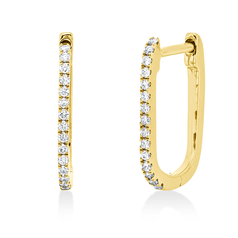 Creolen    aus 750/-18 Karat Gelbgold mit 30 Diamanten 0