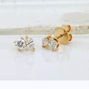 Ohrstecker    aus 750/-18 Karat Gelbgold mit 4 Diamanten 0