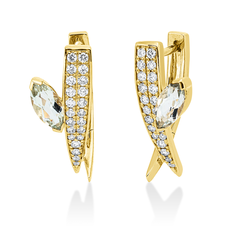 Ohrschmuck    aus 750/-18 Karat Weißgold mit 34 Diamanten 0