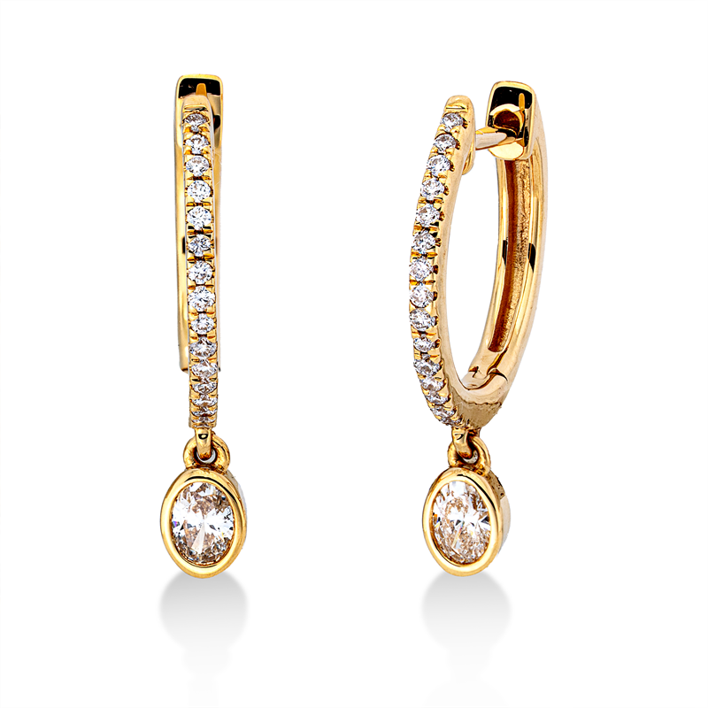 Ohrschmuck    aus 750/-18 Karat Gelbgold mit 34 Diamanten 0