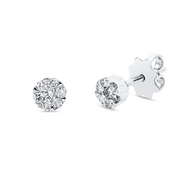 Ohrstecker    aus 750/-18 Karat Weißgold mit 14 Diamanten 0