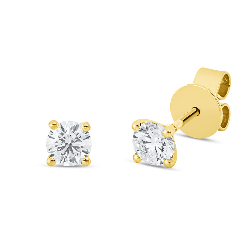 Ohrstecker    aus 750/-18 Karat Gelbgold mit 2 Diamanten 0
