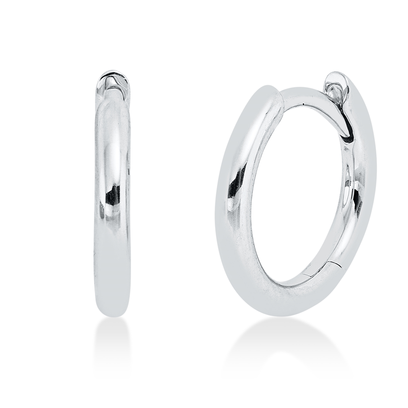 Creolen    aus 750/-18 Karat Weißgold  