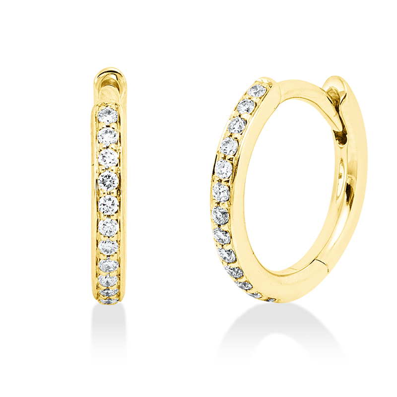 Creolen    aus 750/-18 Karat Gelbgold mit 26 Diamanten 0