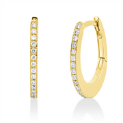 Creolen    aus 750/-18 Karat Gelbgold mit 28 Diamanten 0