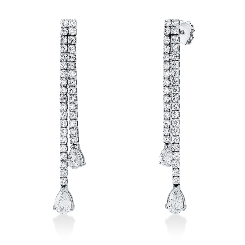 Ohrschmuck    aus 750/-18 Karat Weißgold mit 74 Diamanten 4