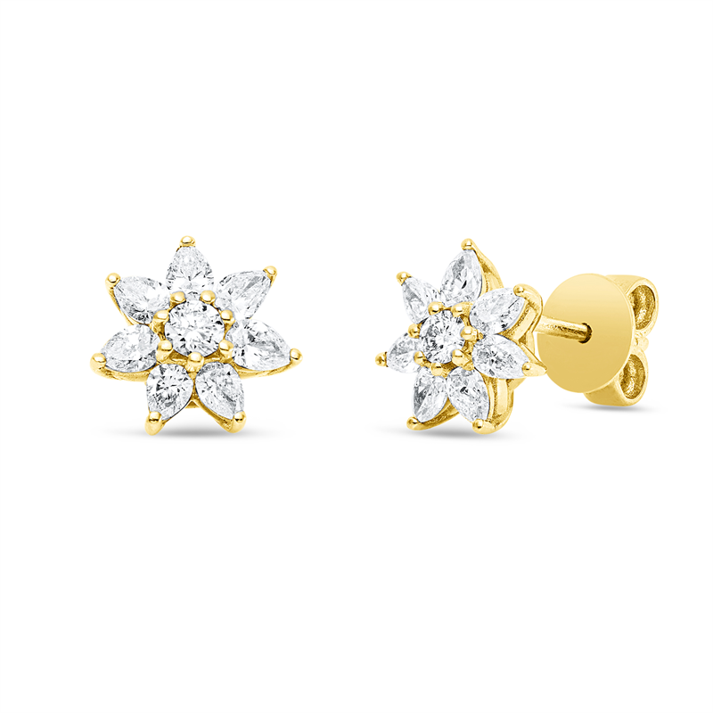Ohrschmuck    aus 750/-18 Karat Gelbgold mit 16 Diamanten 0