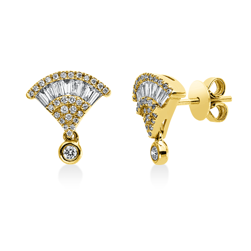 Ohrschmuck    aus 750/-18 Karat Gelbgold mit 82 Diamanten 0