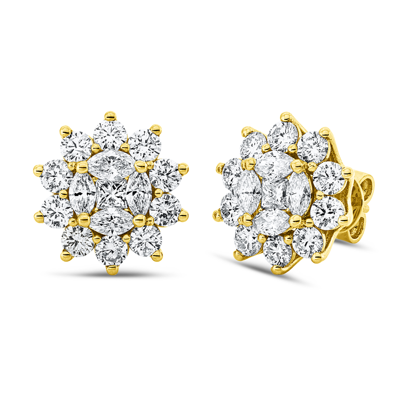 Ohrschmuck    aus 750/-18 Karat Gelbgold mit 30 Diamanten 2