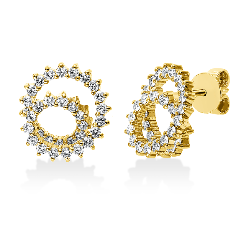 Ohrschmuck    aus 750/-18 Karat Gelbgold mit 66 Diamanten 0