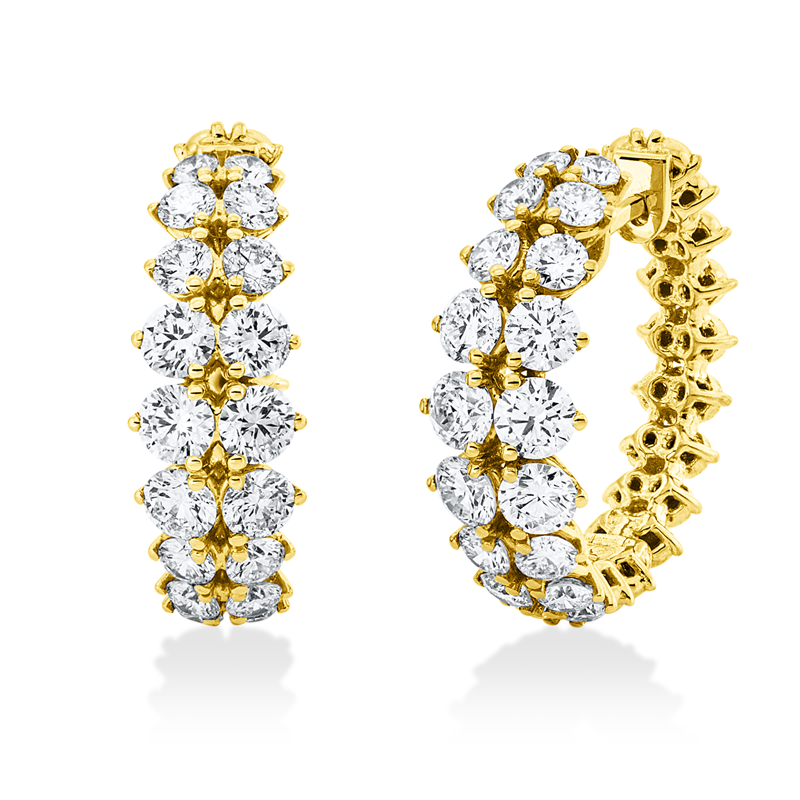 Creolen    aus 750/-18 Karat Gelbgold mit 36 Diamanten 3