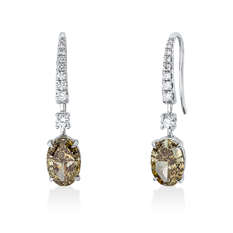 Ohrhänger    aus 750/-18 Karat Weißgold mit 20 Diamanten 4