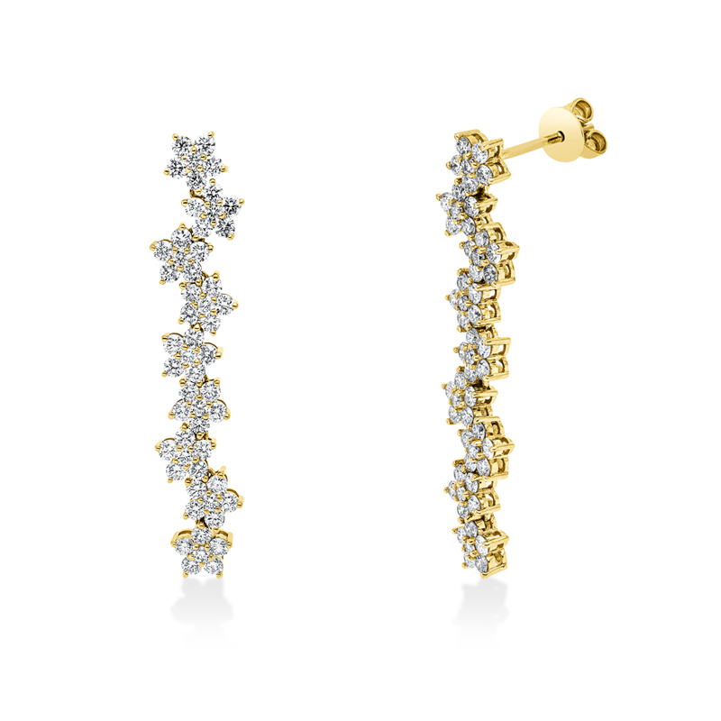 Ohrschmuck    aus 750/-18 Karat Rotgold mit 108 Diamanten 1