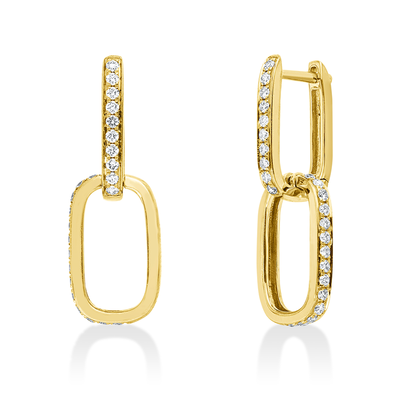 Ohrschmuck    aus 750/-18 Karat Gelbgold mit 48 Diamanten 0