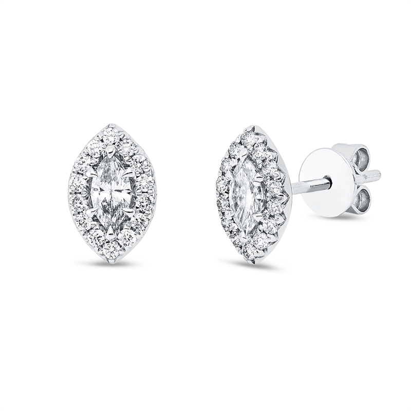 Ohrstecker    aus 750/-18 Karat Weißgold mit 30 Diamanten 0