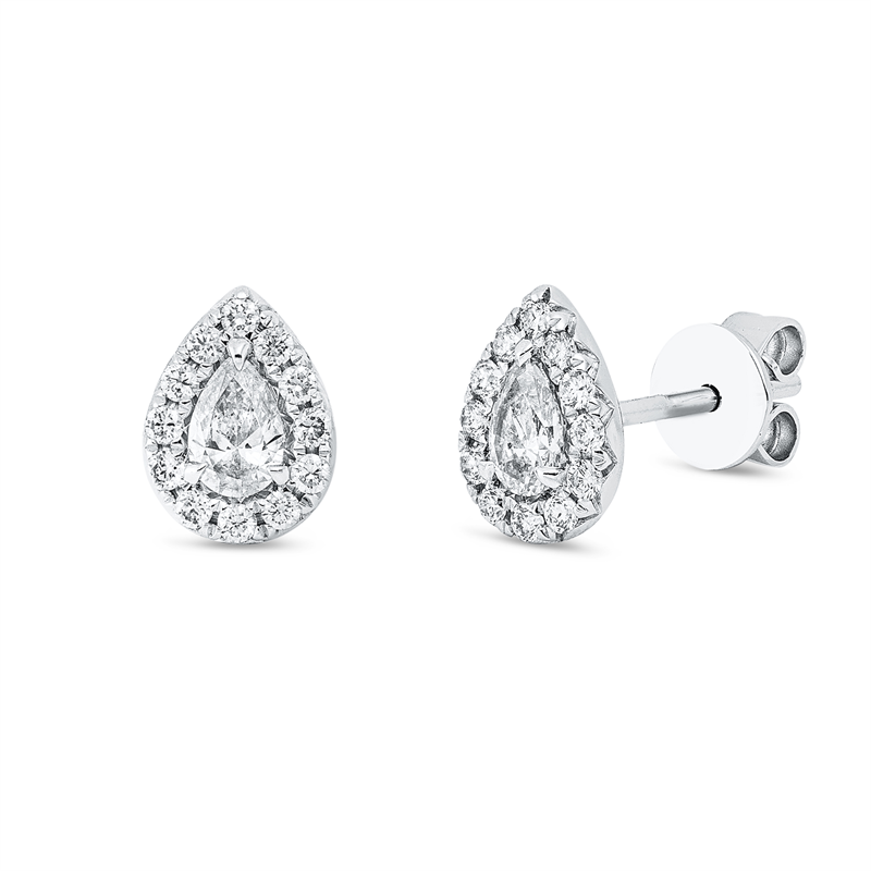 Ohrstecker    aus 750/-18 Karat Weißgold mit 26 Diamanten 0