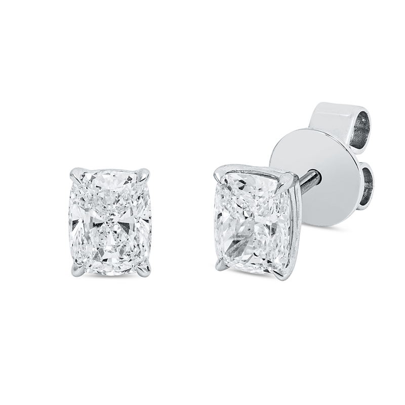 Ohrstecker    aus 750/-18 Karat Weißgold mit 2 Diamanten 1