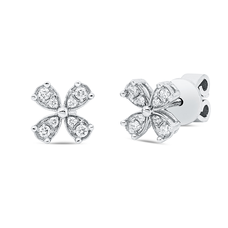 Ohrstecker    aus 750/-18 Karat Weißgold mit 16 Diamanten 0
