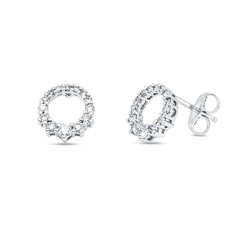Ohrstecker    aus 585/-14 Karat Weißgold mit 28 Diamanten 0
