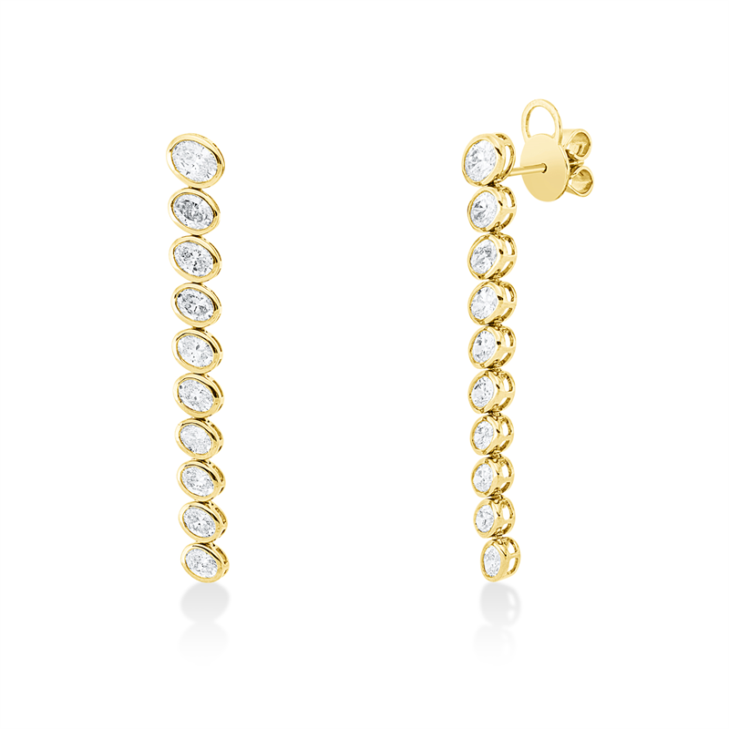 Ohrschmuck    aus 750/-18 Karat Gelbgold mit 20 Diamanten 2