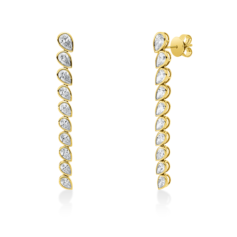 Ohrschmuck    aus 750/-18 Karat Gelbgold mit 20 Diamanten 2