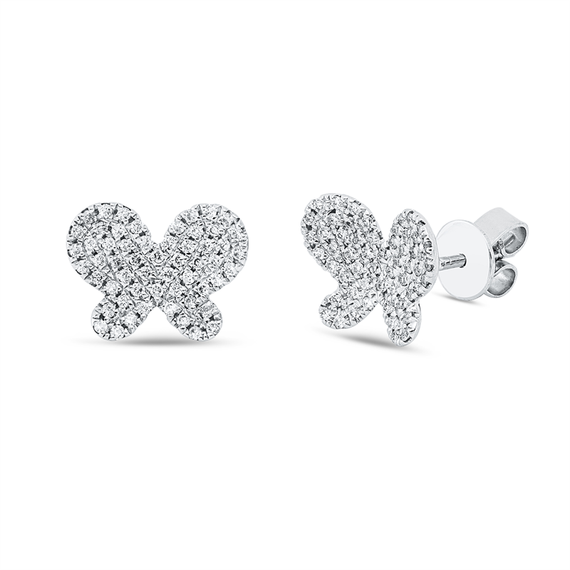Ohrstecker    aus 750/-18 Karat Weißgold mit 112 Diamanten 0