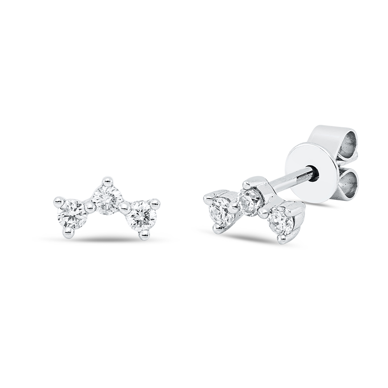 Ohrstecker    aus 750/-18 Karat Weißgold mit 6 Diamanten 0