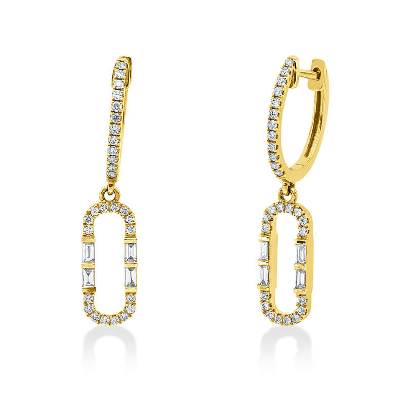 Ohrschmuck    aus 585/-14 Karat Gelbgold mit 64 Diamanten 0