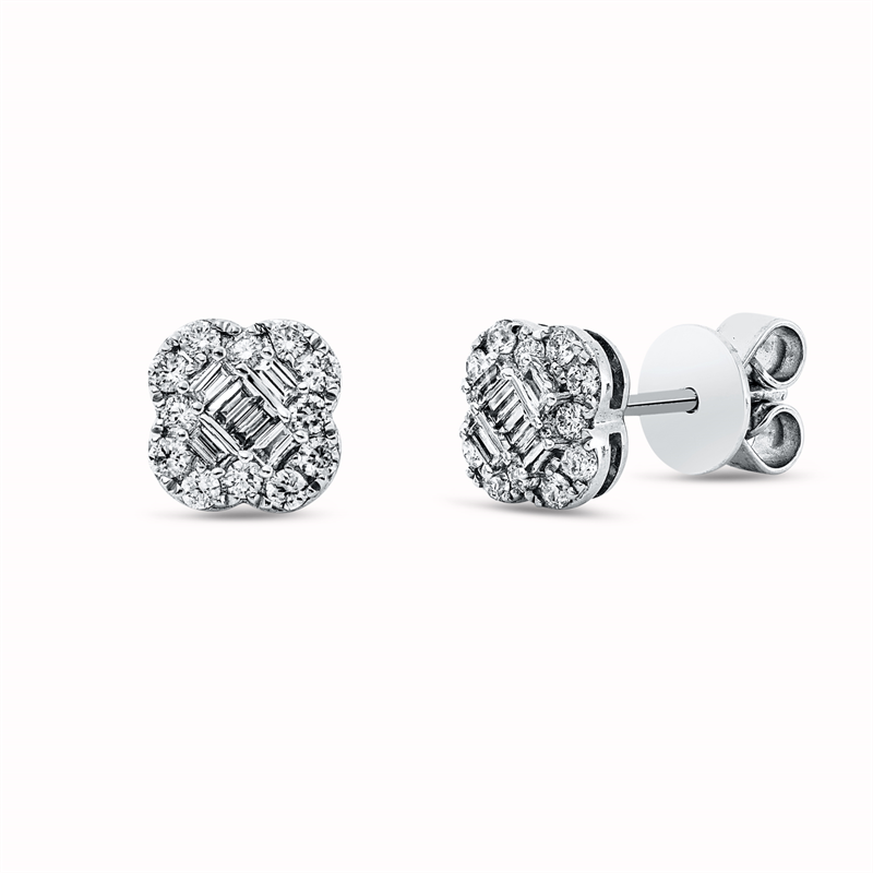 Ohrstecker    aus 750/-18 Karat Weißgold mit 36 Diamanten 0