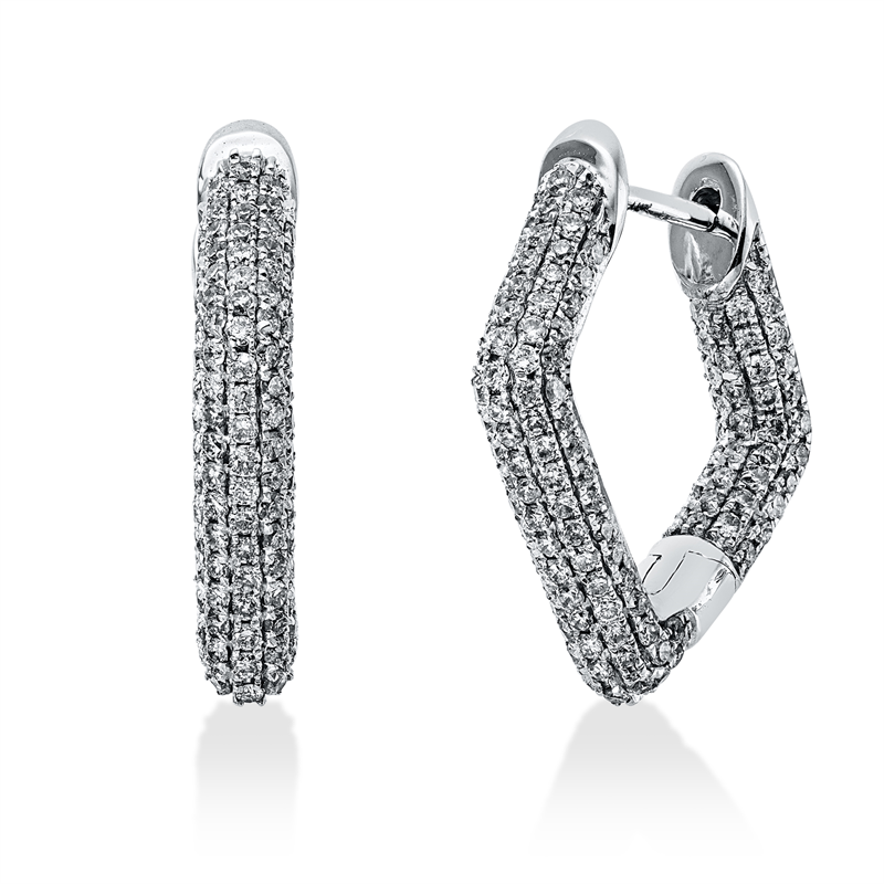 Creolen    aus 585/-14 Karat Weißgold mit 282 Diamanten 1