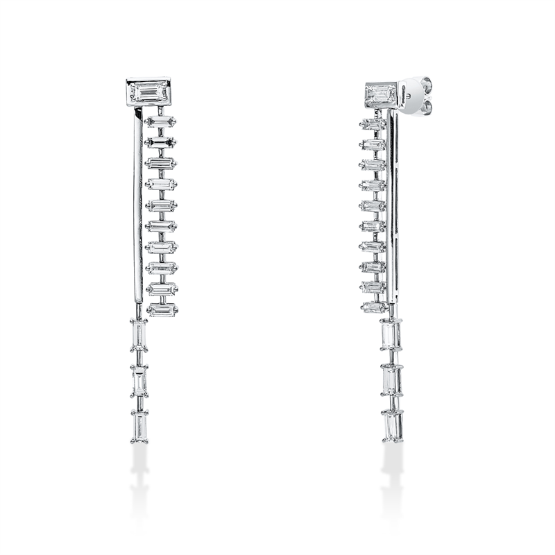 Ohrschmuck    aus 750/-18 Karat Weißgold mit 28 Diamanten 2