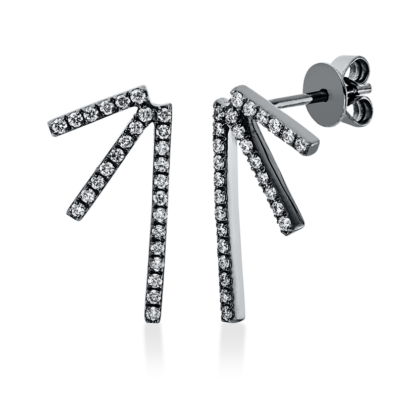 Ohrstecker    aus 750/-18 Karat Weißgold mit 54 Diamanten 0
