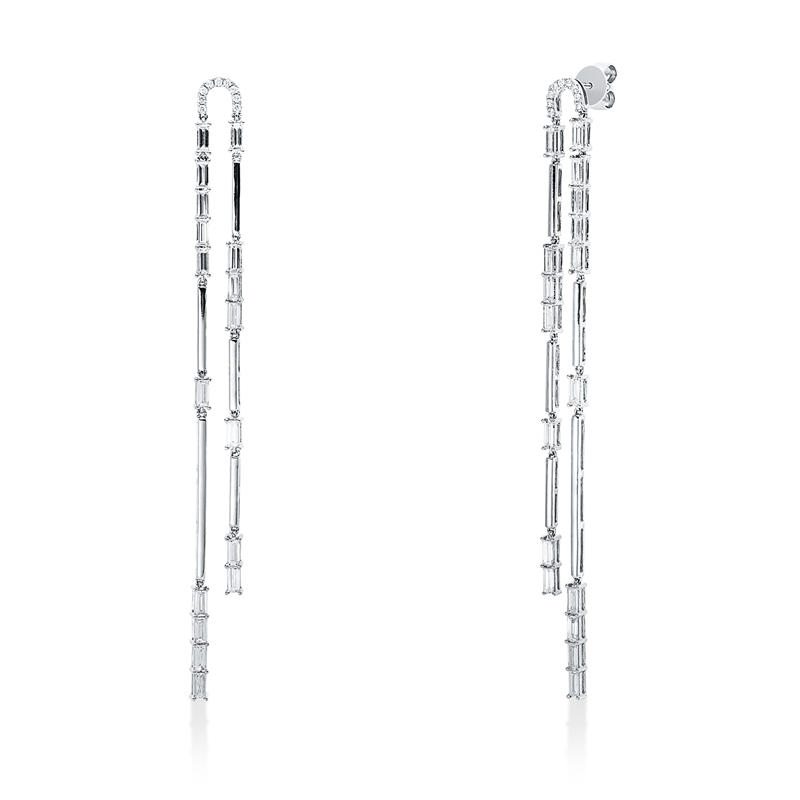 Ohrschmuck    aus 750/-18 Karat Weißgold mit 52 Diamanten 2