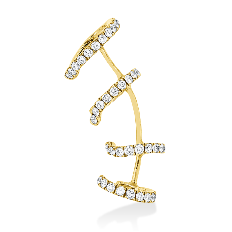 Creolen    aus 585/-14 Karat Gelbgold mit 39 Diamanten 0