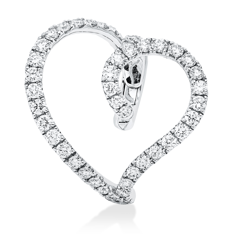 Creolen    aus 750/-18 Karat Weißgold mit 48 Diamanten 1