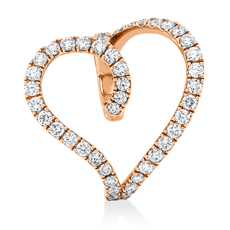 Creolen    aus 750/-18 Karat Rotgold mit 48 Diamanten 1