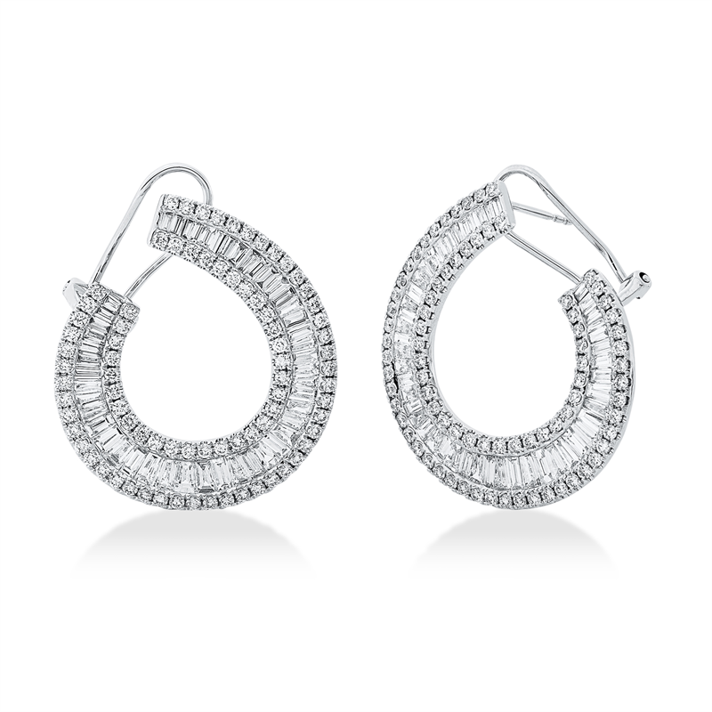 Ohrschmuck    aus 750/-18 Karat Weißgold mit 253 Diamanten 4