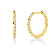 Creolen    aus 585/-14 Karat Gelbgold mit 42 Diamanten 0