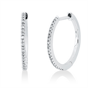 Creolen    aus 585/-14 Karat Weißgold mit 42 Diamanten 0