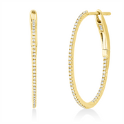 Creolen    aus 750/-18 Karat Gelbgold mit 102 Diamanten 0