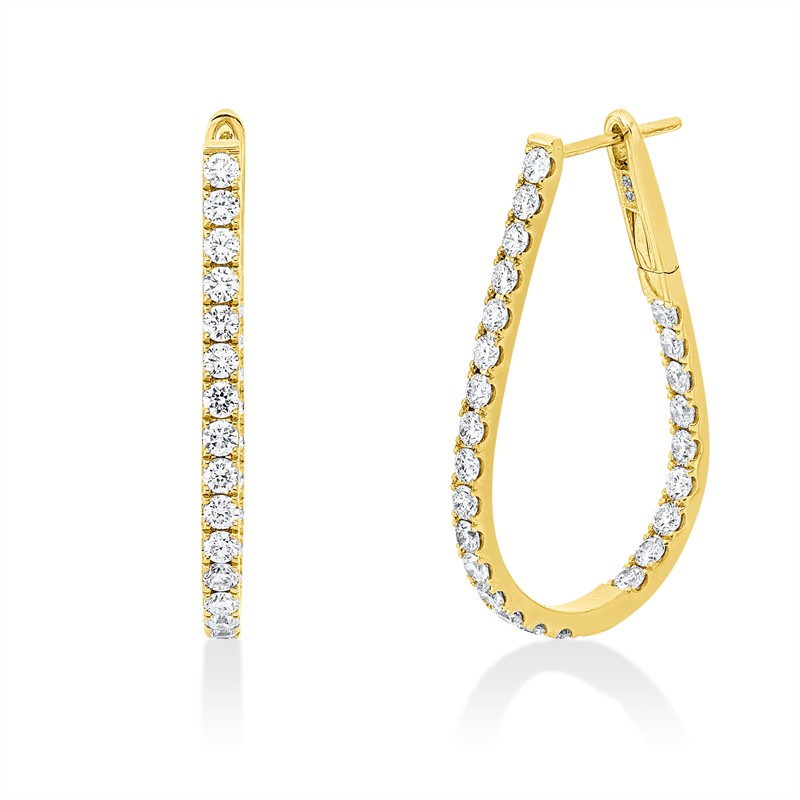Creolen    aus 750/-18 Karat Gelbgold mit 54 Diamanten 1