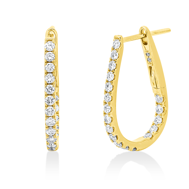 Creolen    aus 750/-18 Karat Gelbgold mit 40 Diamanten 0