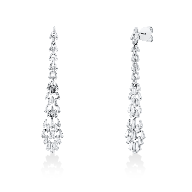 Ohrschmuck    aus 750/-18 Karat Weißgold mit 88 Diamanten 2