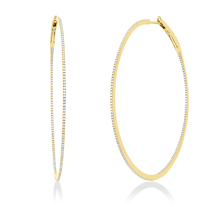 Creolen    aus 750/-18 Karat Gelbgold mit 324 Diamanten 0