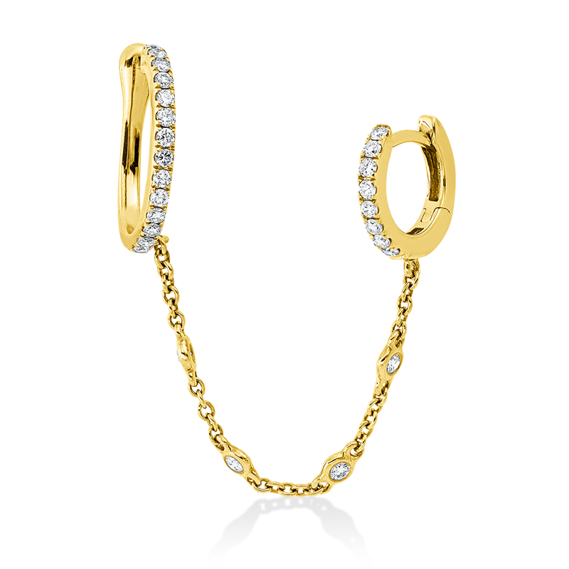 Ohrschmuck    aus 750/-18 Karat Gelbgold mit 26 Diamanten 0