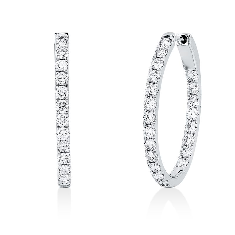 Ohrschmuck    aus 750/-18 Karat Weißgold mit 42 Diamanten 2