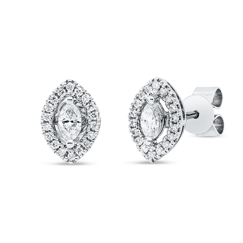 Ohrstecker    aus 750/-18 Karat Weißgold mit 38 Diamanten 0