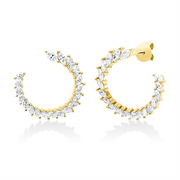 Ohrstecker    aus 750/-18 Karat Gelbgold mit 38 Diamanten 1