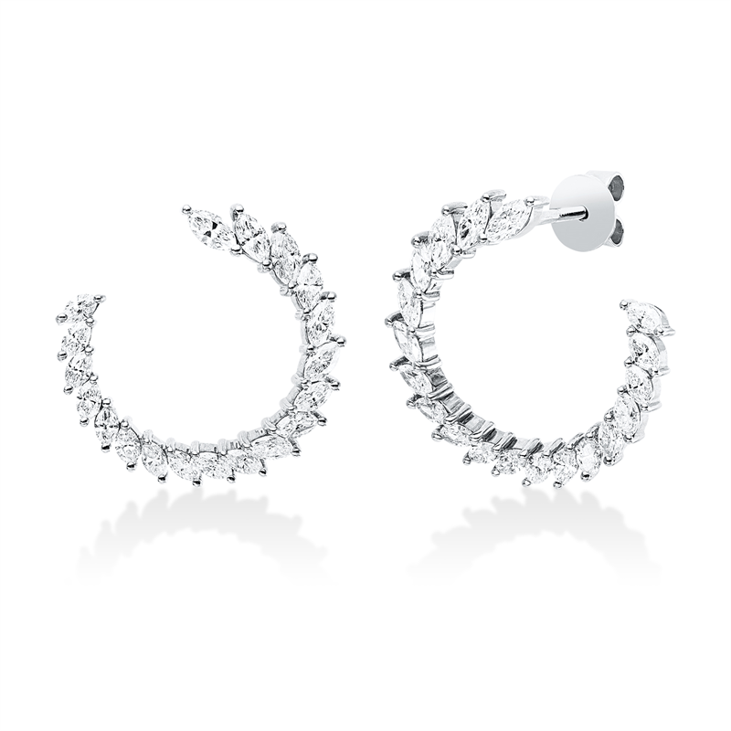 Ohrstecker    aus 750/-18 Karat Weißgold mit 38 Diamanten 1