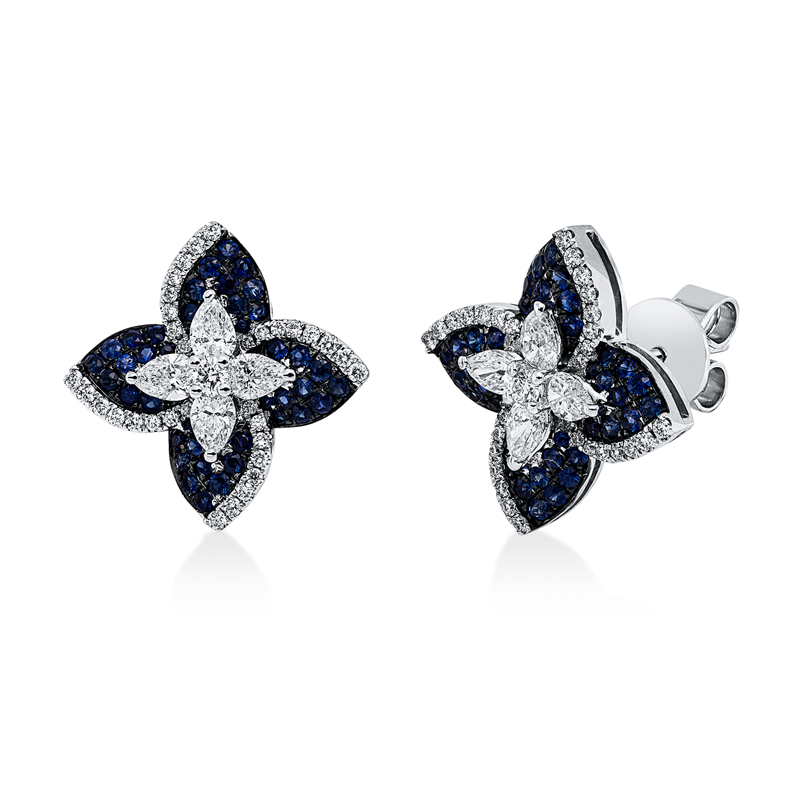 M:\model\2x978w-m.jpg mit Saphir  aus 750/-18 Karat Weißgold mit 74 Diamanten 0